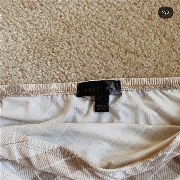 MUST GO! Pacsun Light Pink Plaid Tube Top L - Picture 2 of 2